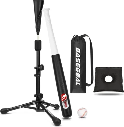 Vista 10 de Baseball Batting Tee Ball Set for Kids and Youth,with Bat & Ball Negro-Rojo B