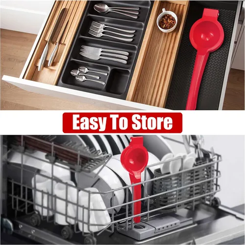 Vista 5 de JIEJIE Exprimidor de limón – Exprimidor de limón – Exprimidor manual de metal, exprimidor de limón y lima, herramientas de cocina para exprimidor