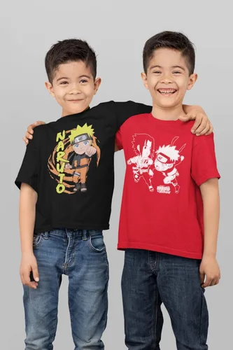 Vista 3 de Ripple Junction Naruto Shippuden Chibi Naruto Fist Anime - Camiseta con licencia