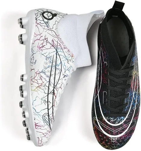 Vista 2 de Dennger Tacos de fútbol para hombre, zapatos de fútbol de alta calidad, zapatos de fútbol AG Spike, zapatillas de deporte cómodas para adultos