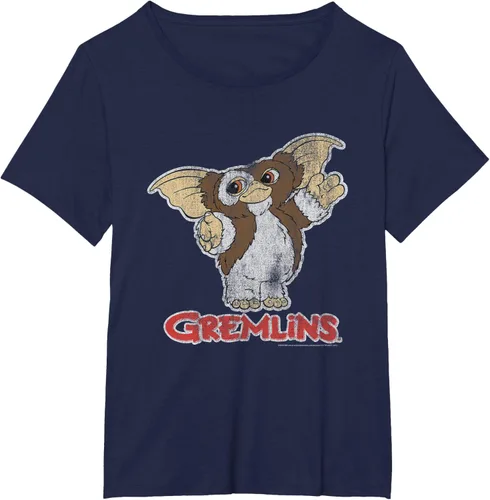 Vista 8 de Gremlins Camiseta Gizmo y Logo, Negro, S