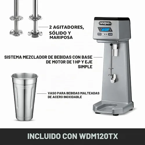 Vista 3 de Waring Mezclador de bebidas de husillo único de servicio pesado