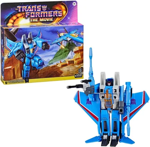 Vista 3 de Hasbro The Transformers: The Movie - Figura retro de Thundercracker de 5.5 pulgadas