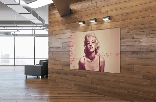 Vista 4 de SpiritualHands Marilyn Monroe - Lienzo decorativo para pared y póster – Decoración femenina moderna de maquillaje femenino, impresión de moda