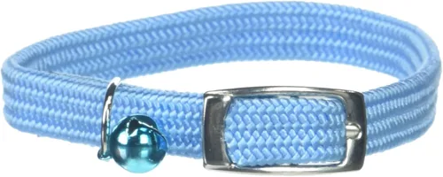 Vista 13 de Kool Kat Collar de seguridad elástico para gatos con campana, negro, 8 pulgadas