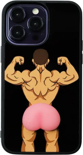 Vista 12 de Funda Graciosa y Fea para Teléfono Compatible con iPhone 7/8/SE Funda Ridícula, Extraña, Feísima y Loca de Melocotón