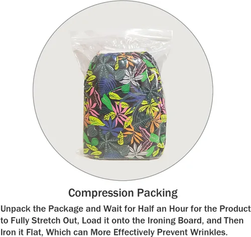 Vista 6 de Funda para tabla de planchar y almohadilla de tamaño estándar 15 x 54, 3 pares de correas de cierre de , bordes elásticos, 2 capas para tabla