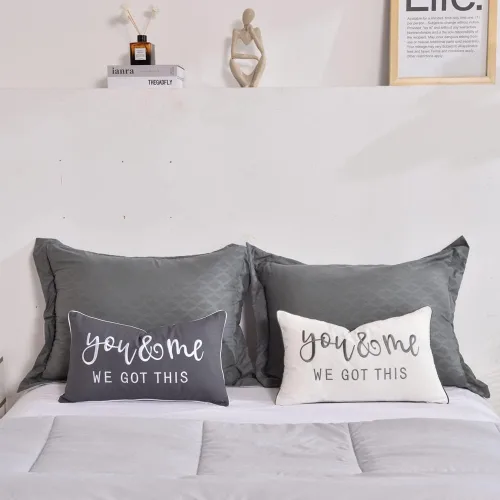 Vista 6 de Sunkifover Fundas de almohada decorativas de 12 x 20 pulgadas, funda de almohada lumbar suave y sólida, decoración bordada, funda de cojín