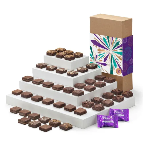 Vista 6 de Fairytale Brownies Celebration Magic Morsel Docena de canastas de regalo de chocolate gourmet envueltas individualmente para el nuevo hogar