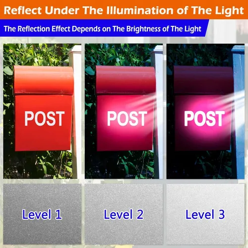 Vista 3 de Seloom 148 PCS Calcomanías de Números Reflectantes para Buzón de 2" para Exteriores, Calcomanías de Números y Letras Blancos, Números de Dirección