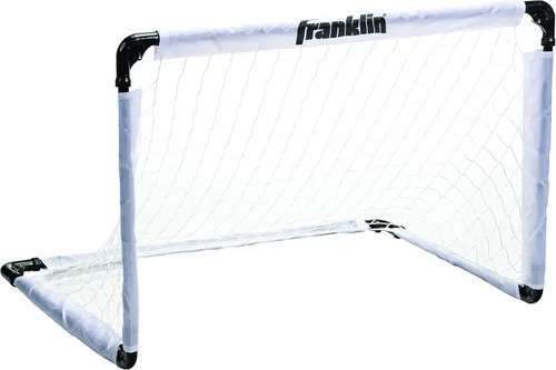 Vista 7 de Franklin Sports Mini portería de fútbol para niños, red plegable para patio trasero para niños y niños pequeños, portería de acero portátil