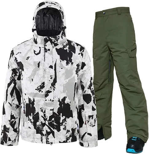 Vista 12 de HOTIAN Mens Ski Jackets Waterproof Snowsuits Insulated Outdoor Winter Coats