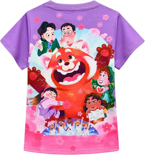 Vista 2 de Camiseta gráfica de verano para niñas, diseño de dibujos animados