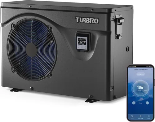 Vista 8 de TURBRO Bomba de Calor para Piscina de 18,000 BTU, Calefactor Eléctrico para Piscinas sobre el Suelo y Spas de hasta 6,000 Galones, Intercambiador