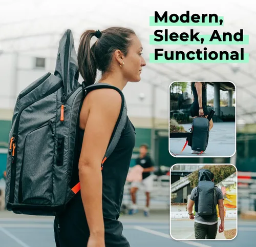 Vista 7 de ADV Tennis Pro V3 - Mochila para Tenis y Pickleball V2 - Mochila Flexible