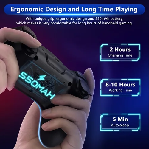 Vista 6 de CuleedTec Upgraded Switch Controller, Wireless Pro Controller for Switch 2/Lite/OLED, Bluetooth Remote Gamepad with Hall Effect Joystick, 6-Axis
