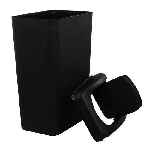 Vista 6 de Ramddy - Cubo de basura delgado de plástico de 3.5 galones, 14 L pequeño cubo de basura comercial Negro, papelera moderna