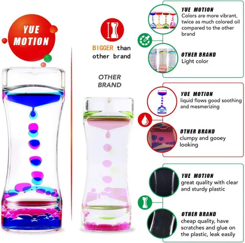 Vista 2 de Liquid Motion Bubbler - Juguetes sensoriales visuales para niños y adultos, juguete de burbujas grandes y relajantes, colorido juguete de arena