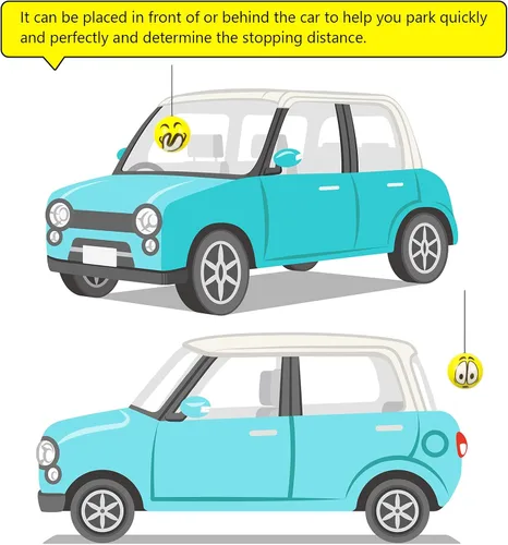 Vista 2 de BBTO Balón de tenis doble para estacionamiento de garaje, incluye sensor de bola retráctil, indicador de parada de coche (6 piezas)