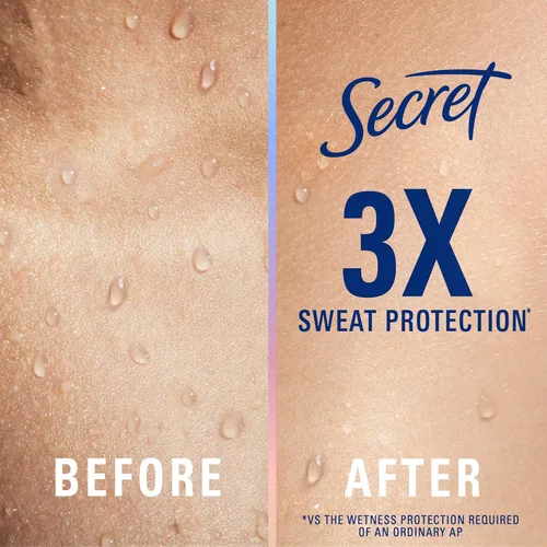 Vista 4 de Secret Clinical Strength 100HR - Desodorante antitranspirante sólido suave para mujeres, 3 veces protección contra el estrés con ácido hialurónico