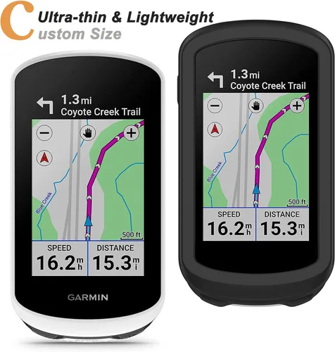 Vista 2 de Miimall Compatible con Garmin Explore 2 Funda, Anti-Drop Funda de Silicona Suave para Garmin Edge Explore 2 (negro)
