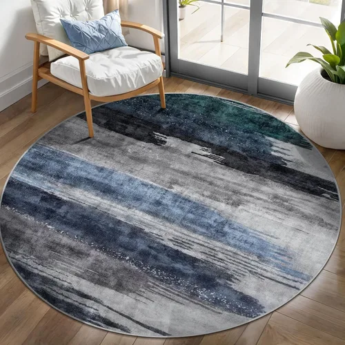 Vista 41 de Ciicool Alfombra moderna abstracta de 2 x 3 pulgadas, lavable, pequeña, antideslizante, de pelo bajo, alfombra de entrada plegable para cocina