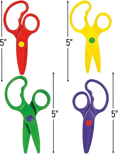 Vista 2 de Fun Express Tijeras para principiantes - 12 piezas - Actividades educativas y de aprendizaje para niños