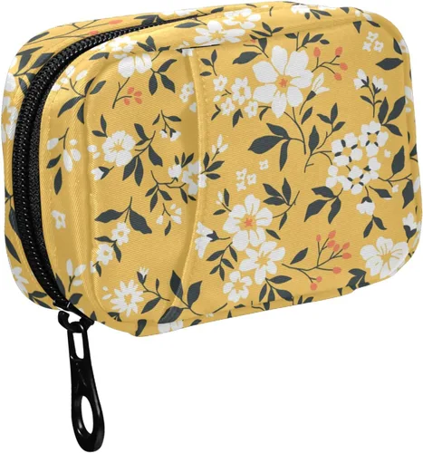 Vista 21 de Fustylead Groovy - Organizador de píldoras de flores, estilo bohemio, retro, 2 veces al día, con cremallera, dispensadores semanales portátiles