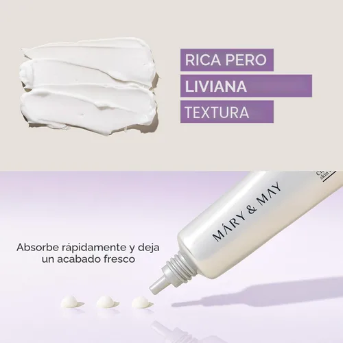 Vista 8 de Mary&May Set especial de crema para ojos de glutatión - Potente antioxidante, reduce las ojeras en los ojos, mejora el tono desigual de la piel