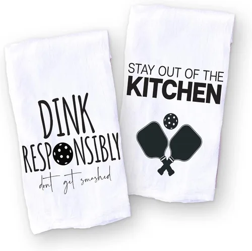 Vista 7 de Toalla de cocina divertida, paño de cocina Big Dink Energy Pickleball - Regalo para él o ella - Regalo de Pickleball - Jubilación - Navidad - Día