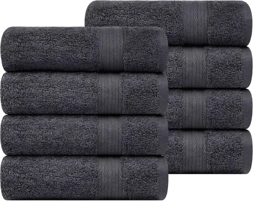 Vista 61 de Ample Decor Toalla de mano de 18 x 28 pulgadas, paquete de 6, 600 GSM, 100% algodón, certificado Oeko Tex, suave, absorbente, gruesa, duradera Beige
