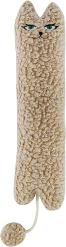 Vista 9 de TTcat - Juguete grande de 11.42 pulgadas con forma de jirafa Silvervine para gato, almohada masticable con cola de campana, juguete interactivo
