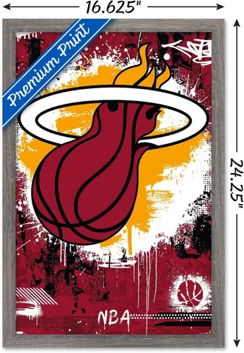 Vista 3 de Trends International NBA Miami Heat - Póster de pared con logotipo Maximalist 23