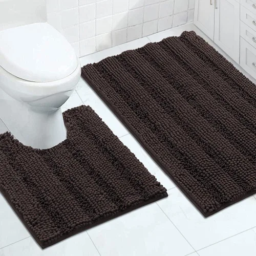 Vista 159 de Turquoize Alfombra de baño de chenilla de lujo para baño, extra absorbente, alfombra de ducha de microfibra antideslizante para baño, alfombra Aqua