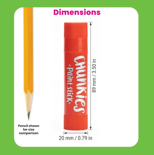 Vista 7 de Ooly Chunkies - 6 barras de pintura sin desorden para niños, palitos de pintura de témpera de colores seguros para niños, sin ensuciar, suministros
