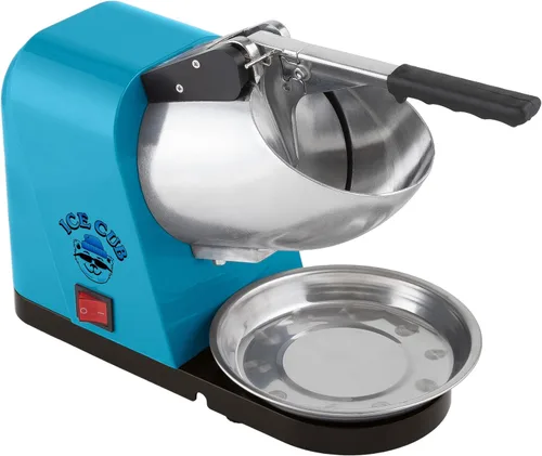 Vista 6 de Máquina de cono de nieve - Afeitadora de hielo con potente motor de 170 W - Máquina de hielo triturado para encimera fácil de usar por Great Azul