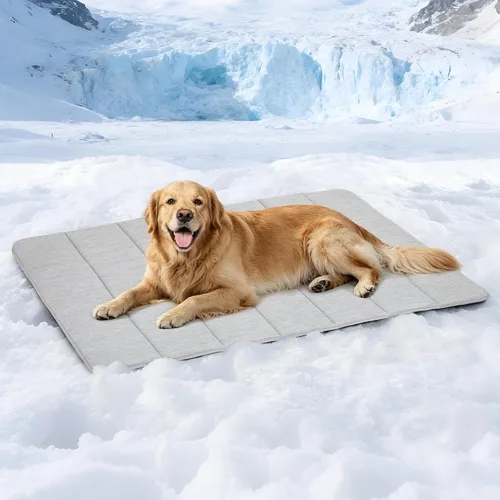 Vista 43 de Tapete refrescante para perros pequeños, almohadilla ortopédica de espuma viscoelástica de 24 x 18 pulgadas para verano, QMAX>0.5, almohadilla