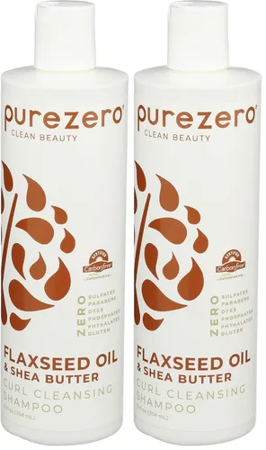 Vista 7 de Purezero Champú de aceite de linaza y manteca de karité, cuidado de rizos, para desenredar y desencadenar el cabello rizado, ideal para cabello