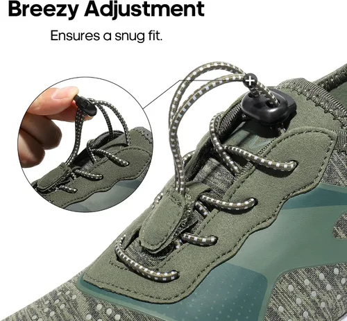 Vista 6 de NORTIV 8 Zapatos de agua para hombre, descalzos, atléticos, ligeros, deportivos, para el aire libre, natación, pesca, senderismo, buceo, surf