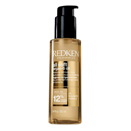 Vista 9 de Redken Tratamiento de aceite de Argan 6 para cabello seco – Acondiciona profundamente el cabello, añade suavidad y brillo con aceite de argán