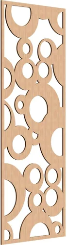 Vista 191 de 9 3/8"W x 24 3/8"H x 1/4"T Farwell Decorativos Paneles de Pared de Madera Calado, Hickory