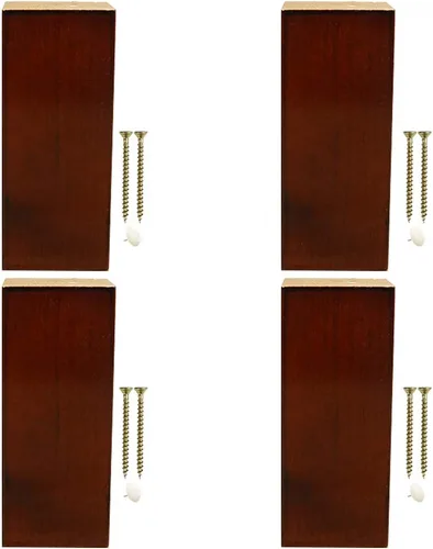 Vista 5 de Juego de 4 patas cuadradas de madera maciza para muebles, patas para silla de mesa auxiliar, patas de sofá, patas de armario, patas de banco, patas
