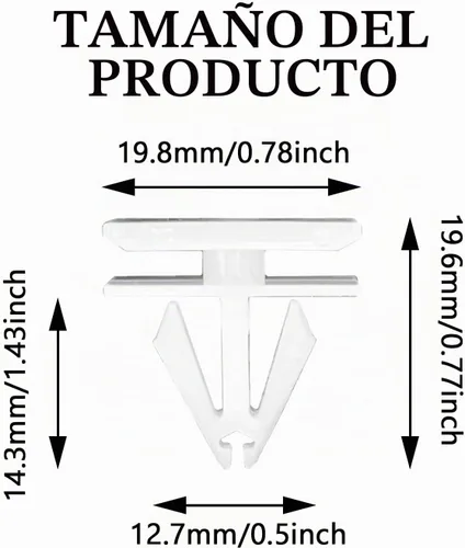 Vista 2 de 20 piezas de clips de remache para panel de balancín compatibles con GM, Chevy, Buick, Cadillac 25693852