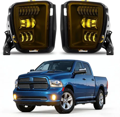 Vista 10 de Shocklight Luces antiniebla LED de repuesto para Dodge Ram 1500 2009-2012, Dodge Ram 2500 3500 2010-2018 Lámparas antiniebla izquierda y derecha