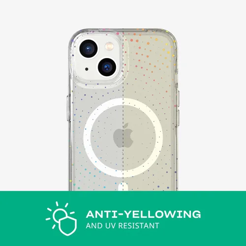 Vista 6 de tech21 iPhone 14 Evo Sparkle compatible con MagSafe® - Funda brillante y resistente a los arañazos con protección contra caídas de 12 pies