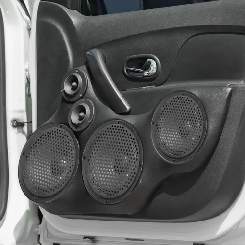 Vista 3 de X AUTOHAUX 4 '' Cubierta de altavoz de audio de plástico Mesh Subwoofer