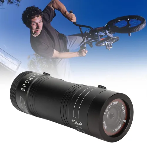 Vista 5 de Cámara de casco de motocicleta, HD 1080P Bike Sports Action Cámara impermeable para bicicleta, videocámara DV gran angular de 120°, grabadora