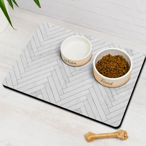 Vista 14 de Almohadillas de comida para perros para pisos absorbentes, alfombrilla de comida para gatos - Almohadillas de tazón de perro de secado rápido
