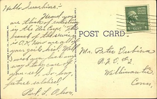 Vista 2 de Street View of Barracks, Langley Field Hampton, Virginia VA Original Antique Postcard