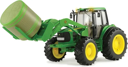 Vista 5 de TOMY John Deere Tractor de granja grande con carro